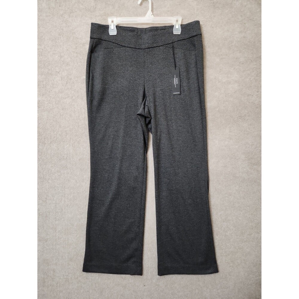 Lane Bryant Pull On Classic Trouser Ponte Dress Pants Women 14 16 Black Gray NEW